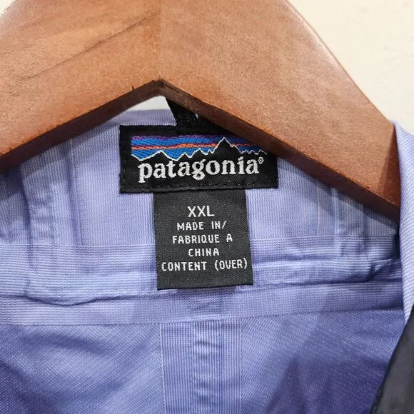 Vintage Patagonia Men's 3 Layer Triolet Goretex Alpine Jacket XXL Blue Gorpcore